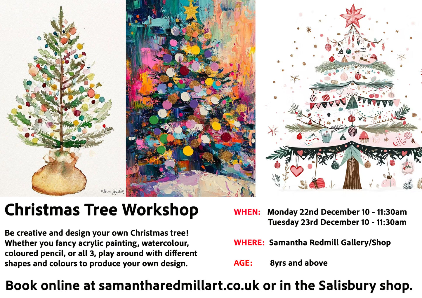 Thursday after school Art Club 4 - 5pm and Holiday workshops