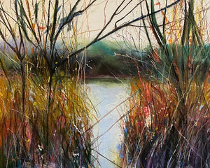 River Spotting - Original is: 40cm x 30cm Mixed medium on fabriano paper