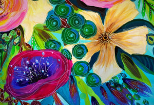 Bursts of Joy - Original is: 30cm x 40cm Acrylic on fabriano paper