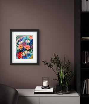 Bursts of Joy 5 - Original is: 30cm x 40cm Acrylic on fabriano paper