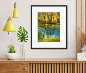 Winter Reflections - Original is: 30cm x 40cm Mixed medium on fabriano paper