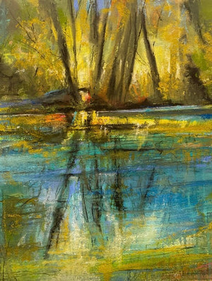 Winter Reflections - Original is: 30cm x 40cm Mixed medium on fabriano paper