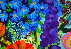 Bursts of Joy - Original is: 30cm x 40cm Acrylic on fabriano paper