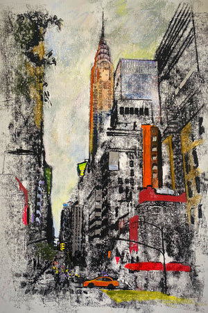 New York -Original is: 30cm x 40cm Mixed medium on fabriano paper