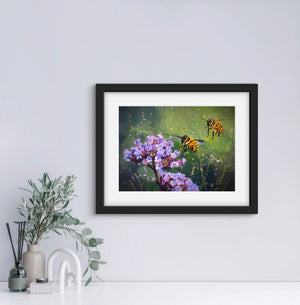 Honey Bees - Original is: 40cm x 30cm Mixed medium on fabriano paper