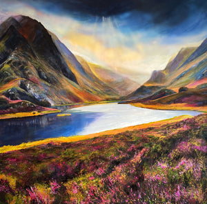 Heaven on Earth - The Highlands - Original is: 100cm x 100cm Mixed medium on canvas