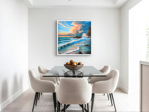 Heaven on Earth 2 - 100cm x 100cm Acrylic and soft pastel on paper