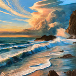 Heaven on Earth 2 - 100cm x 100cm Acrylic and soft pastel on paper