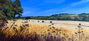 Fields of Gold - Original is: 100cm x 50cm Acrylic and oil pastel on canvas