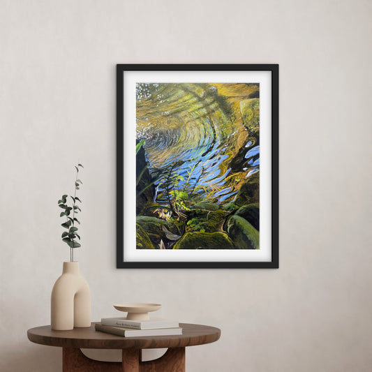 Down by the River - The Ripple Effect - 50cm x 70cm Acrylic ans oil pastel on canvas