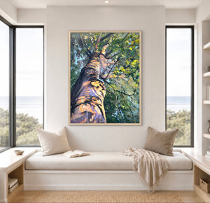 Look Up! - Giant Beech  - 100cm x 120cm, Acrylic, oil and oil pastel on canvas