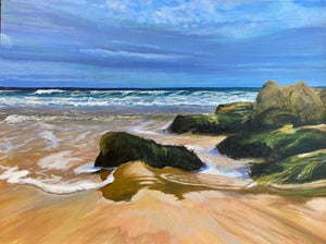 The Perfect Spot -Acrylic and soft pastel on canvas 70cm x 50cm