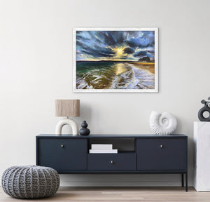 Breaking Through - 70cm x 50cm Acrylic and soft pastel on canvas