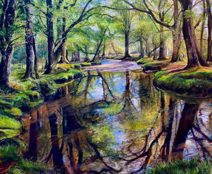 Summer Stillness - Original is: Acrylic and oil pastel on canvas