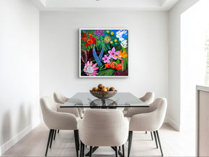 Paradise - Original is: 100cm x 100cm Acrylic on canvas