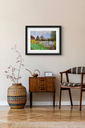 View from The Old Mill - Original is: Mixed medium on fabriano paper